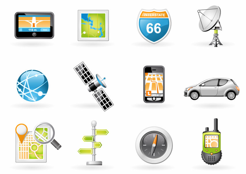 free vector Navigation and Transport Icons